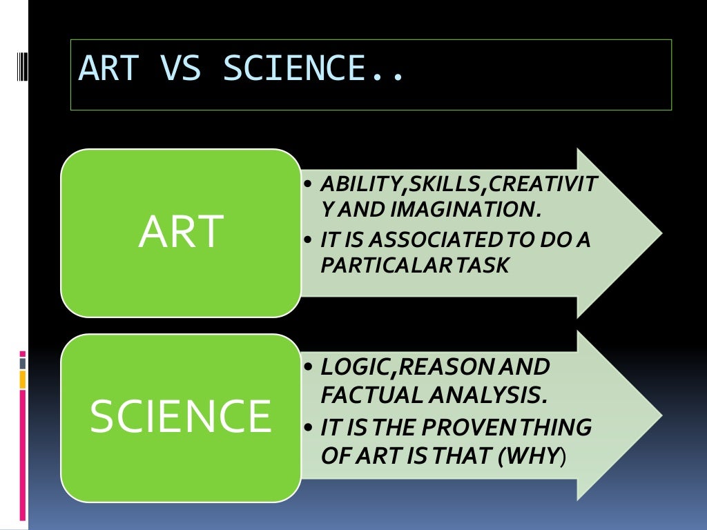 Management as an art or science