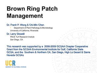 Brown Ring Patch Management ,[object Object],[object Object],[object Object],[object Object],[object Object],[object Object],[object Object]
