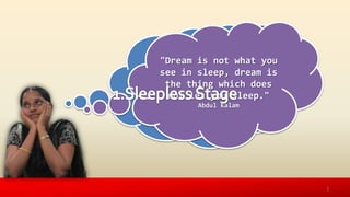 ‚If we can really
understand the problem,
the answer will come out
of it, because the answer
is not separate from the
problem.‛
Jiddu Krishnamurti
"Dream is not what you
see in sleep, dream is
the thing which does
not let you sleep."
Abdul Kalam
3
 