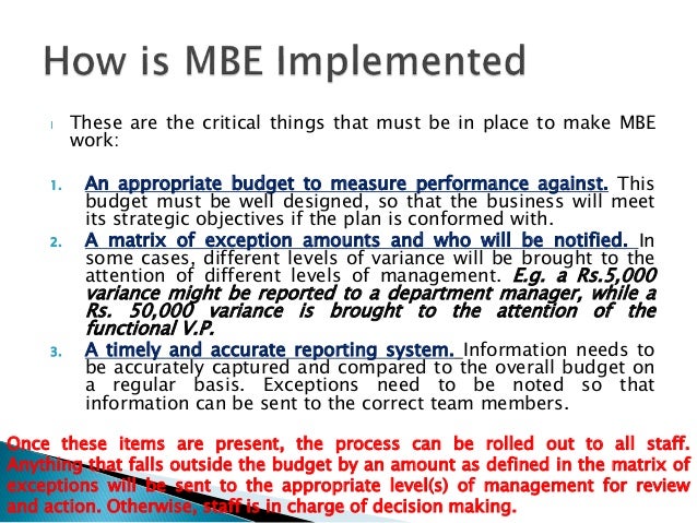 management by exception management by exception