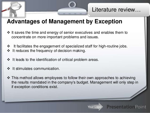 management by exception in cooperative management by exception
