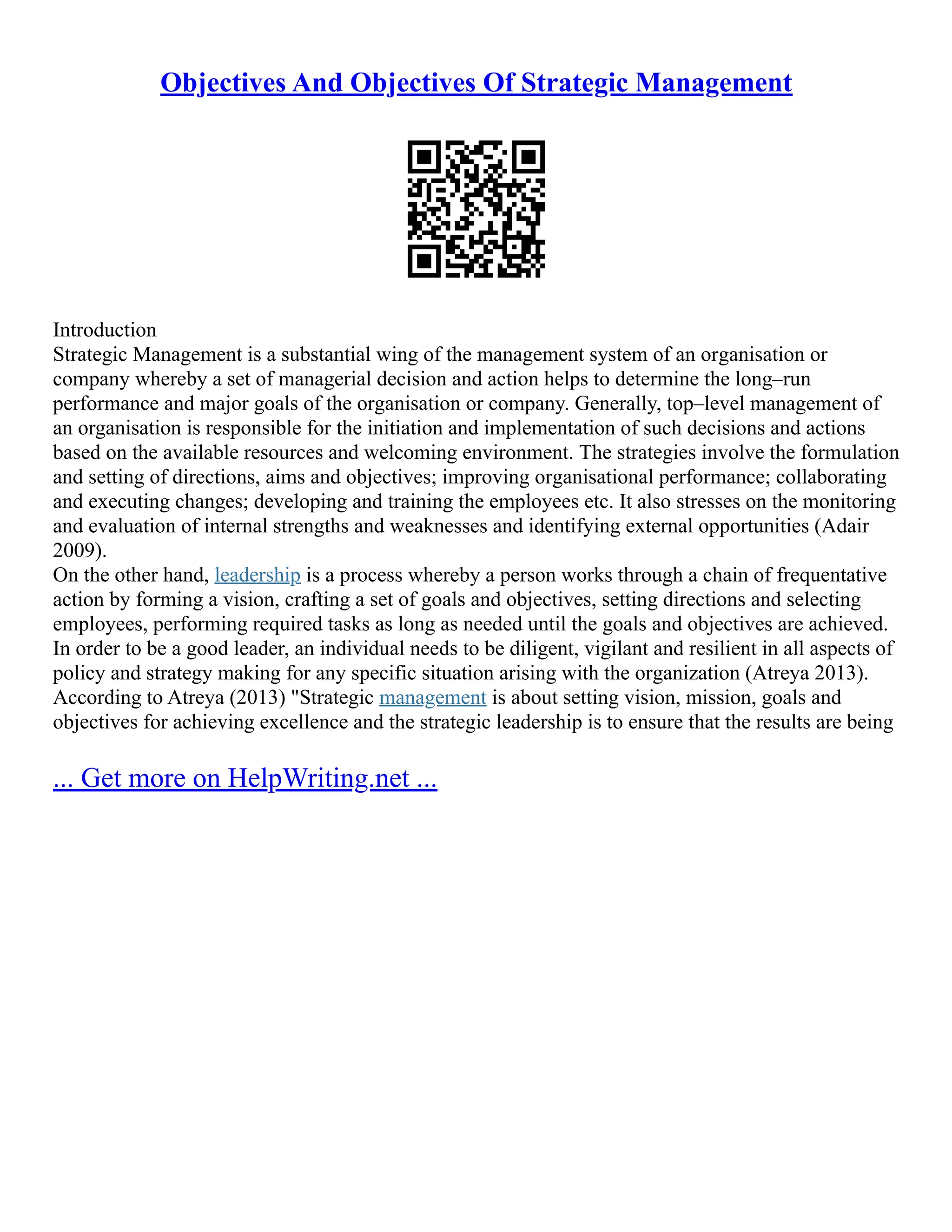 Management By Objectives | PDF