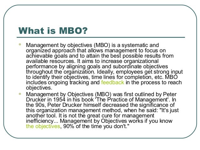 management by objectives