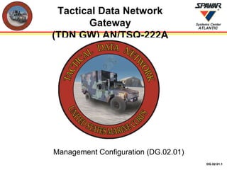 DG.02.01. Tactical Data Network Gateway (TDN GW) AN/TSQ-222A Management Configuration (DG.02.01) 