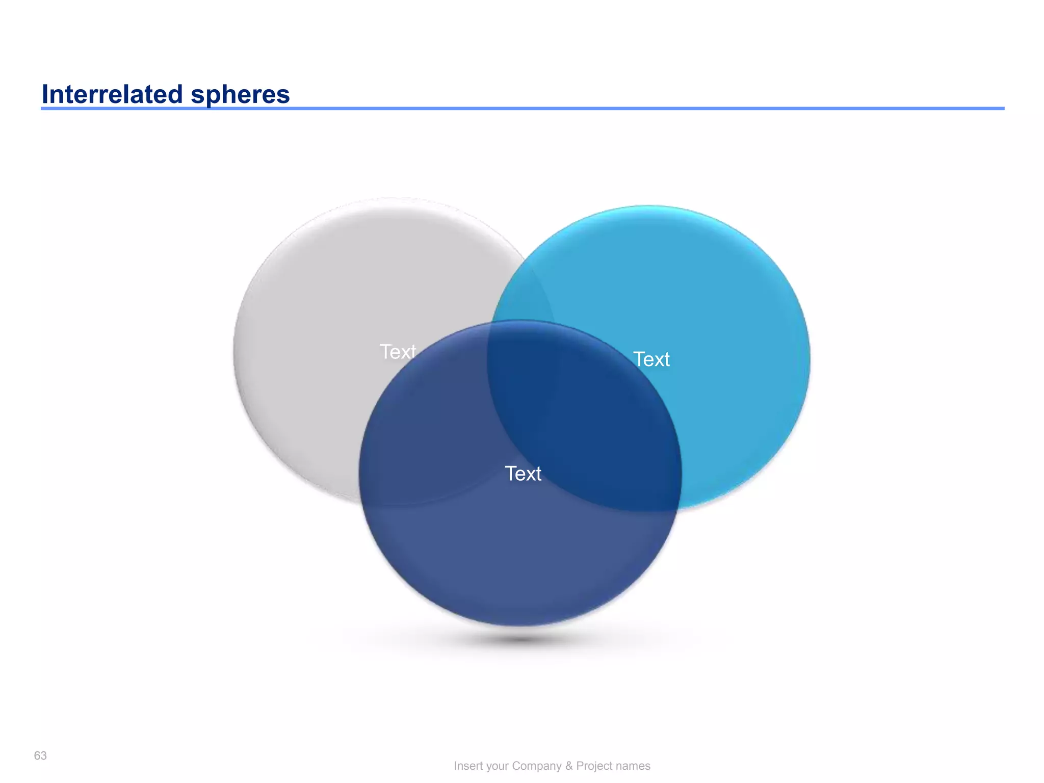 63
Insert your Company & Project names
63
Interrelated spheres
Text Text
Text
 
