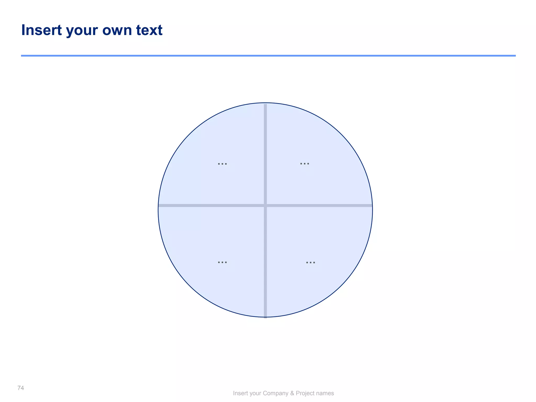 74
Insert your Company & Project names
74
Insert your own text
… …
… …
 