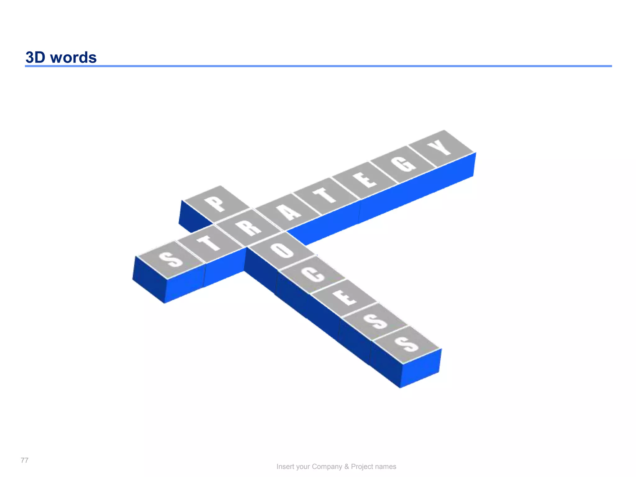 77
Insert your Company & Project names
77
3D words
 