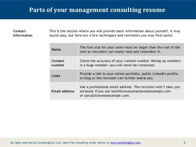 Management Consulting Resume Sample Management Consulting Resume Sample