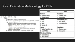 Cost Estimation Methodology for DSN
9
 