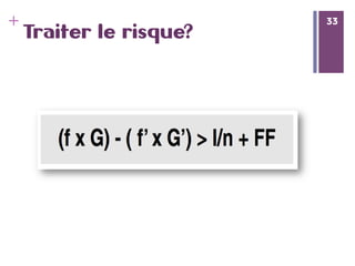 33
+ 33
Traiter le risque?
 