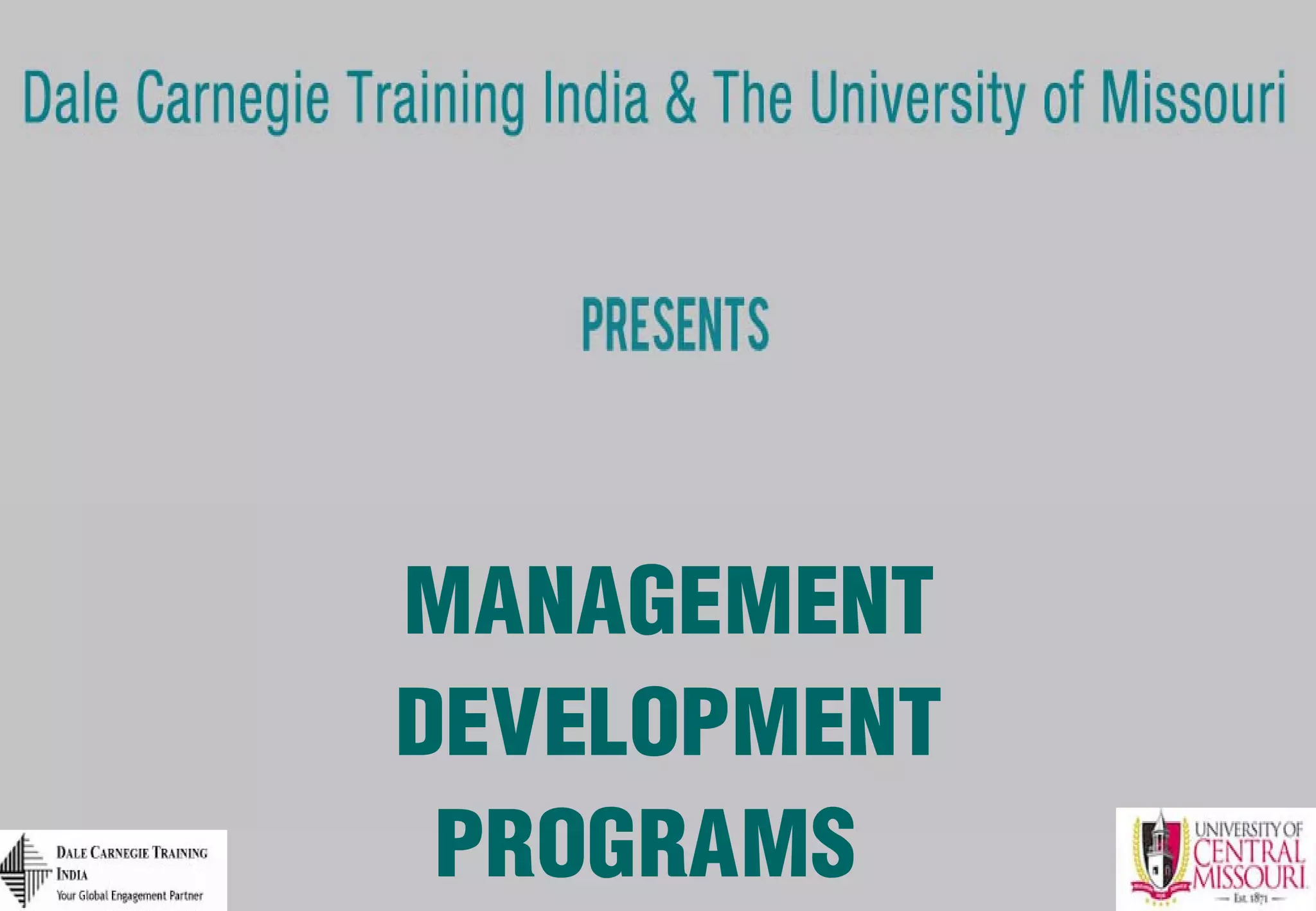 MANAGEMENT
DEVELOPMENT
PROGRAMS
