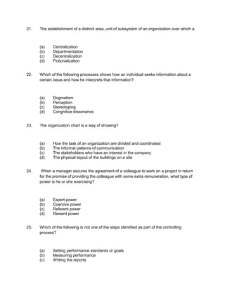 Amity MBA 1st Sem ASODL Management Functions & Behavior | DOC