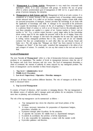 Management function notes by Malay Ghosh | DOC