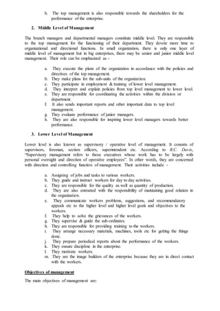 Management function notes by Malay Ghosh | DOC