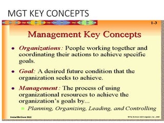 MGT KEY CONCEPTS
 