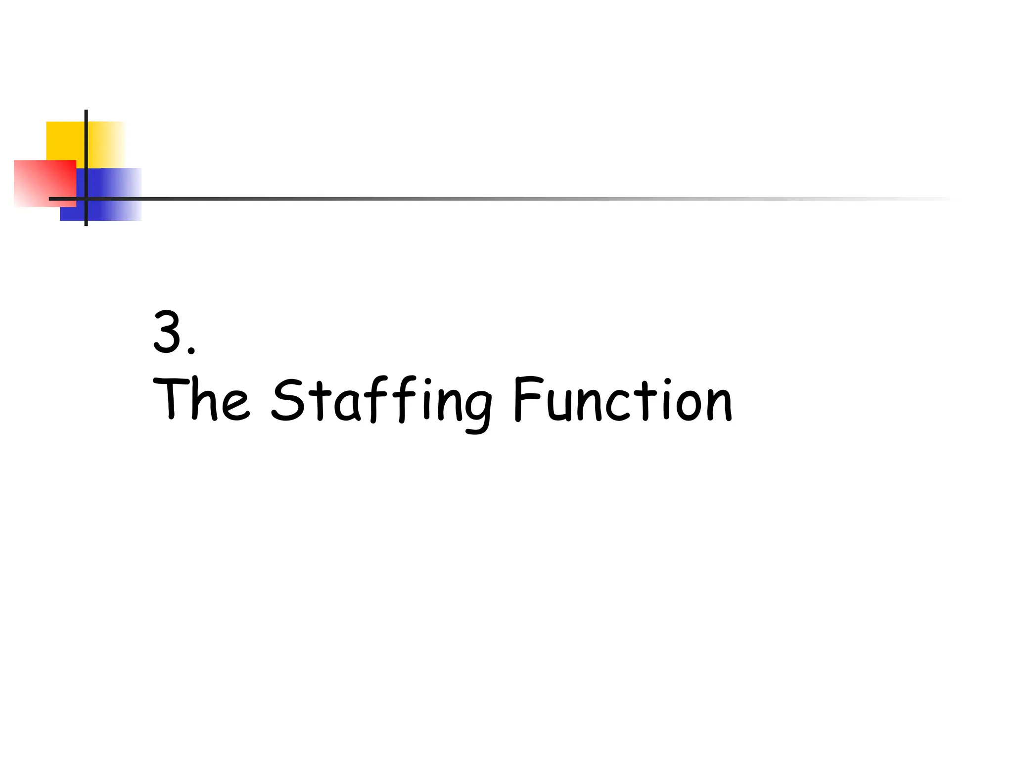 3.
The Staffing Function
 