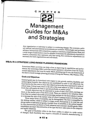 Management Guide For M&A
