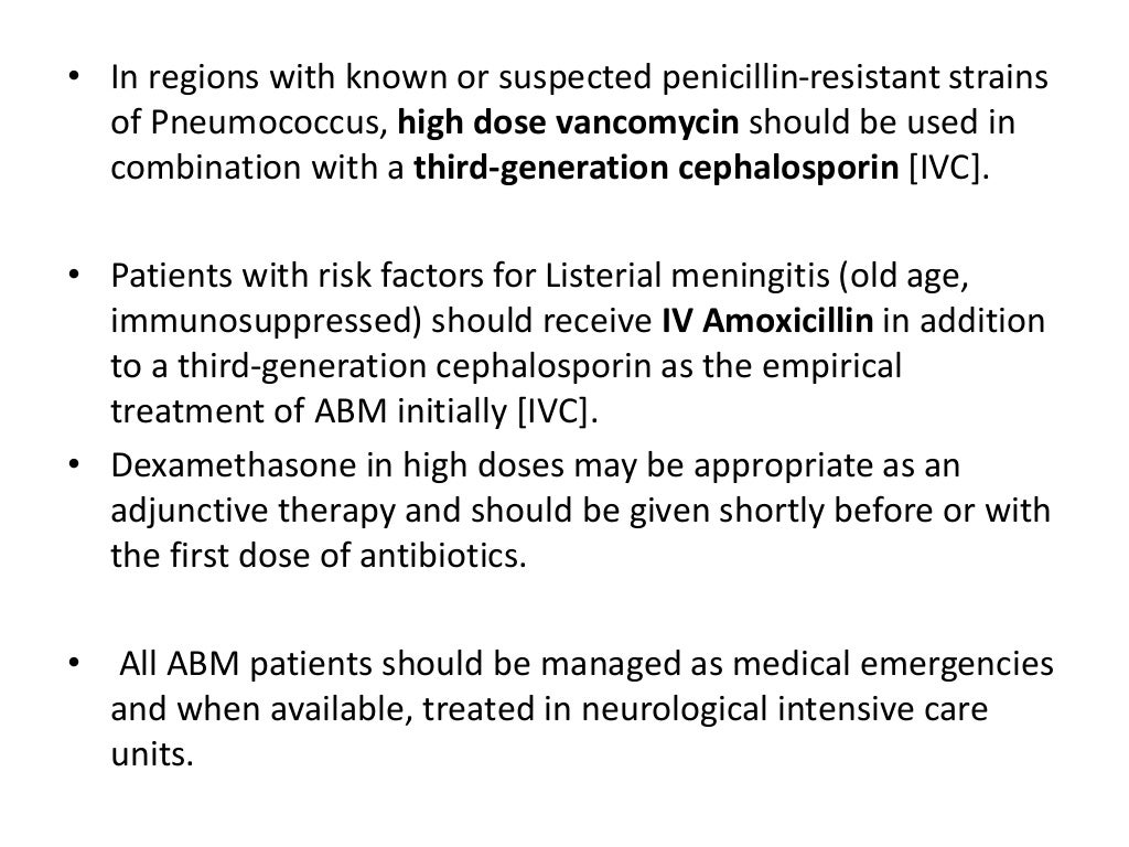 Management guidelines pyogenic meningitis