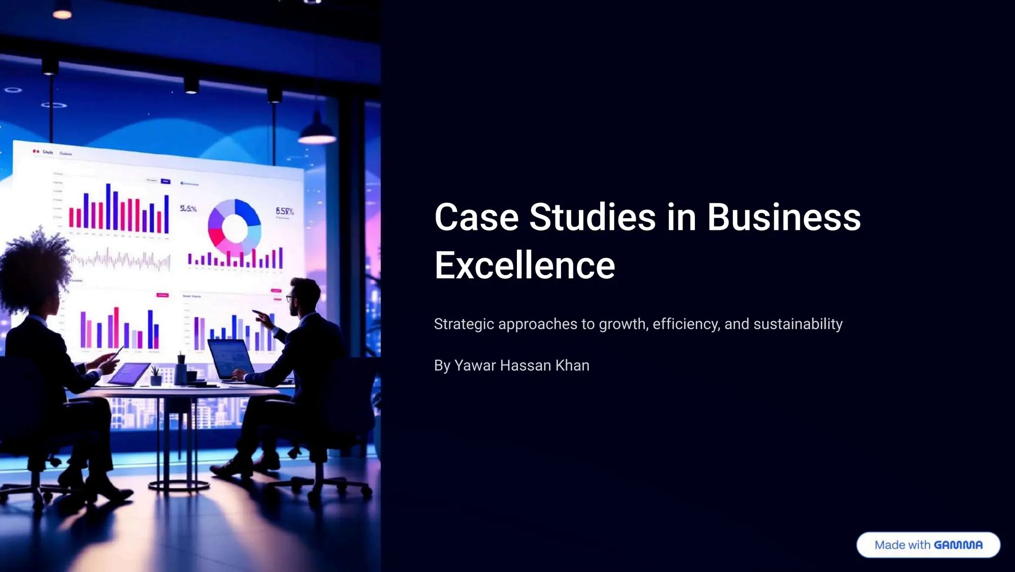 Case Studies in Business
Excellence
Strategic approaches to growth, efficiency, and sustainability
By Yawar Hassan Khan
 