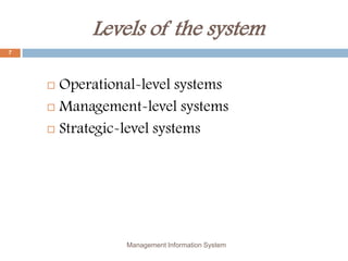 Management System Level 2 Process Management information system | PPTX