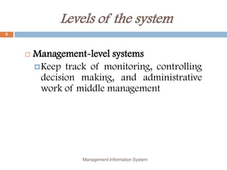 Middle Level System Management information system | PPTX