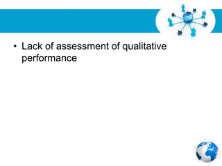 Free Powerpoint Templates
Page 28
• Lack of assessment of qualitative
performance
 