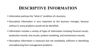 Informative Description Management information system | PPTX