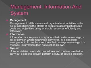 Management information system | PPTX