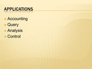 applicationsAccounting QueryAnalysisControl