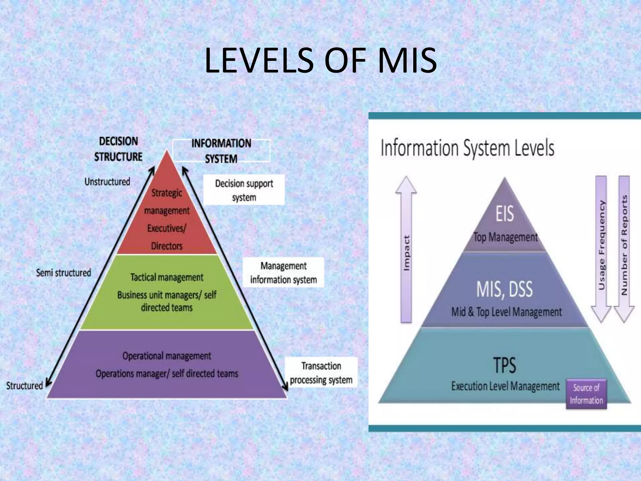 LEVELS OF MIS
 