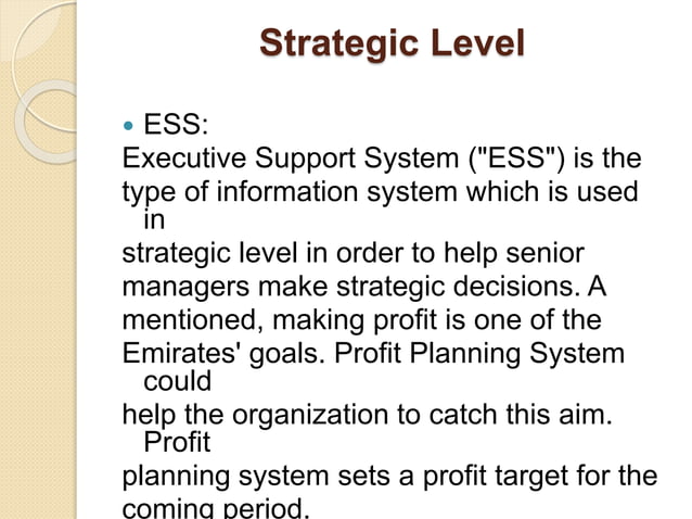 Management Information System In Emirates Airlines PPT
