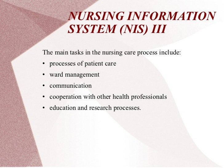 Health Information System Nursing Process
