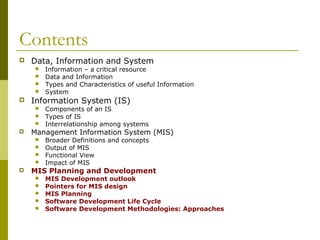 Management Information System (MIS) | PPT