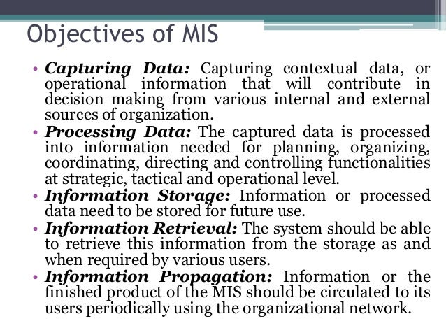 Management Information System Mis