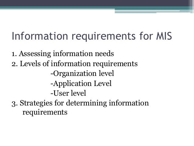 Management Information System Mis