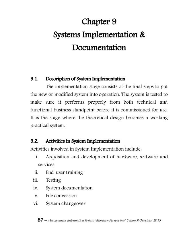 Management Information System Mordern Perspective