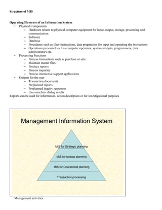 Mis Program Structure Management Information Systems | DOC
