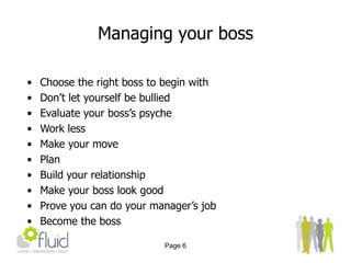 Page 5Managing your boss
