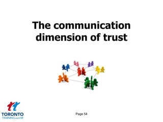 The communication
 dimension of trust




        Page 54
 