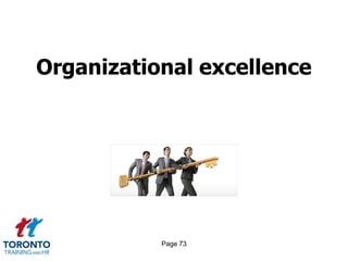 Organizational excellence




           Page 73
 