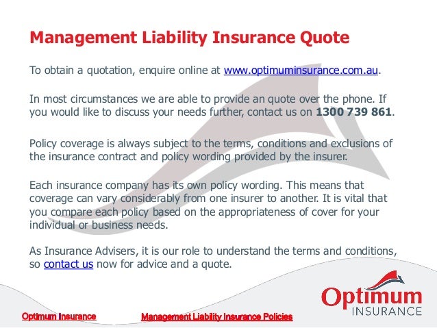 Management Liability Insurance Management Liability Insurance