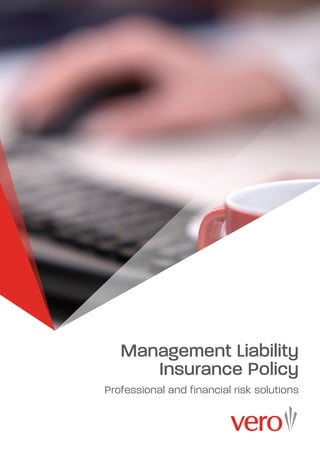 Management Liability
Insurance Policy
Professional and financial risk solutions
 
