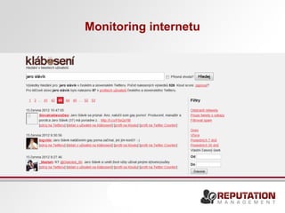 Monitoring internetu 
 