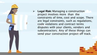 Risk Management in Engineering Construction Project | PPTX