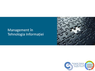 Management în Tehnologia Informaţiei 