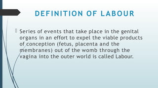 Comprehensive Management of the First Stage of Labour in Obstetrics | PPTX
