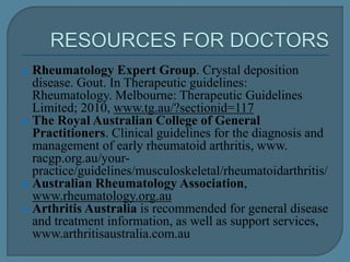 Gout Racgp Management of acute and recurrent gout | PPTX