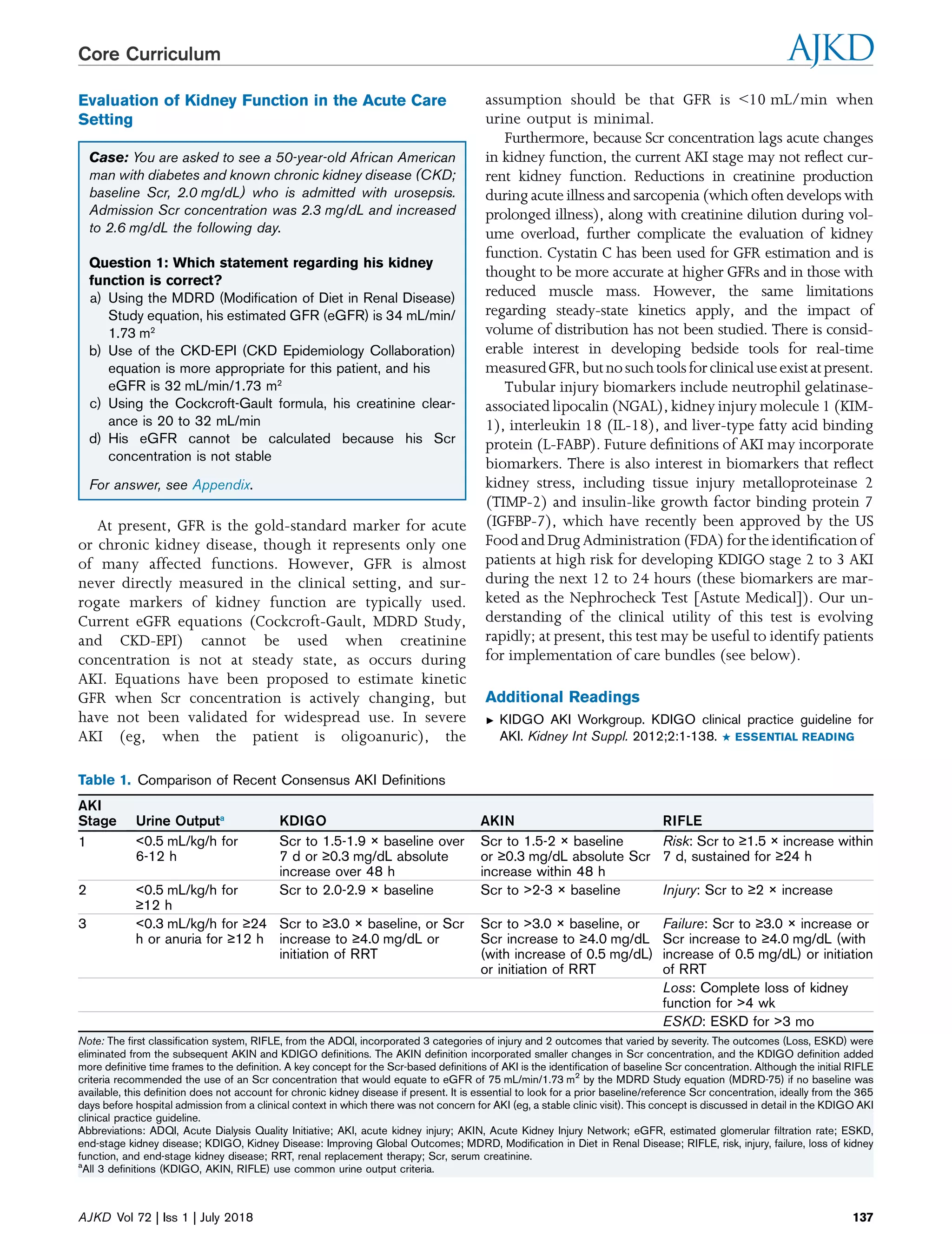Management of acute kidney injury | PDF