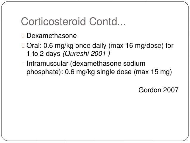 Dexamethasone Iv Push Maximum Dose