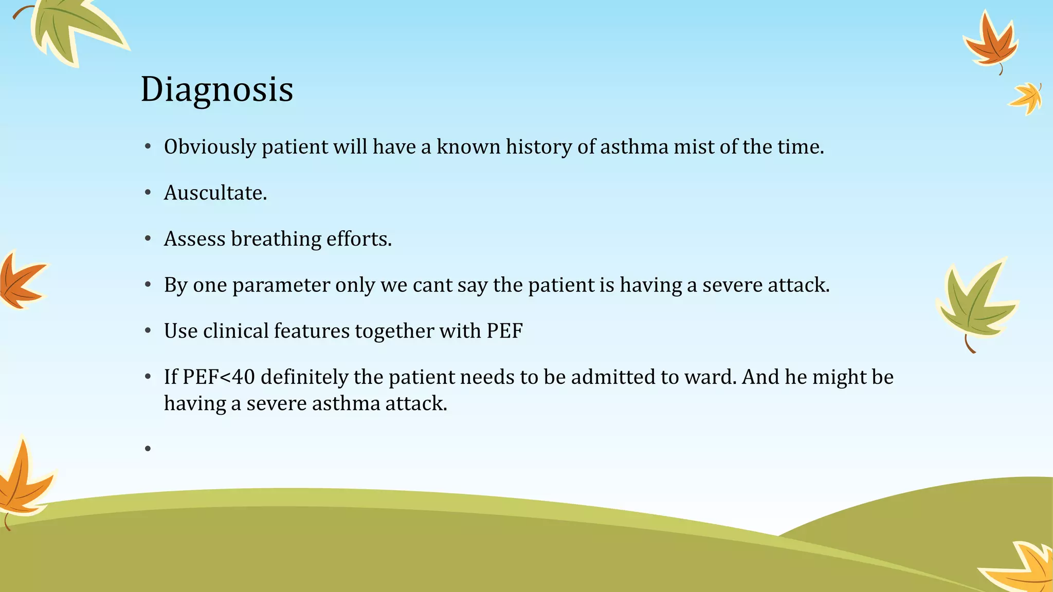 Management of acute severe asthma | PPTX